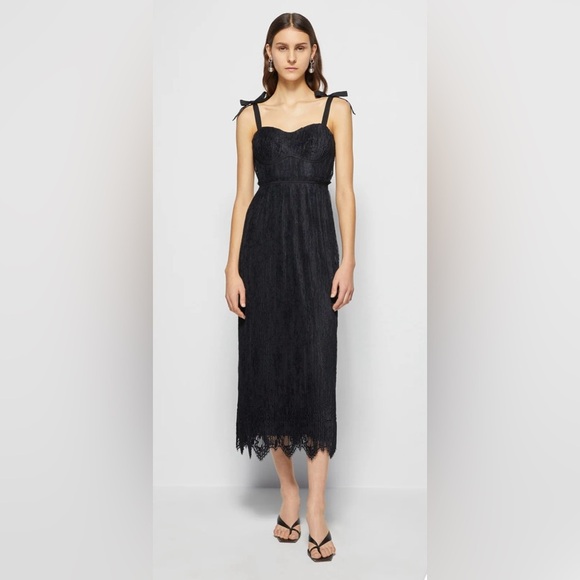 EUC Jonathan Simkhai- Bonnie Lace Plisse Dress. Size 4 - Picture 3 of 13